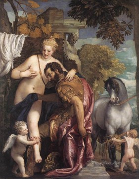 Marte y Venus unidos por el amor Renacimiento Paolo Veronese Pinturas al óleo